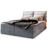 BOXBETT LENTE 140x200 cm mit Matratze und Topper - Hellgrau - Hellgrau, Holz (140/200cm) - MASSENO