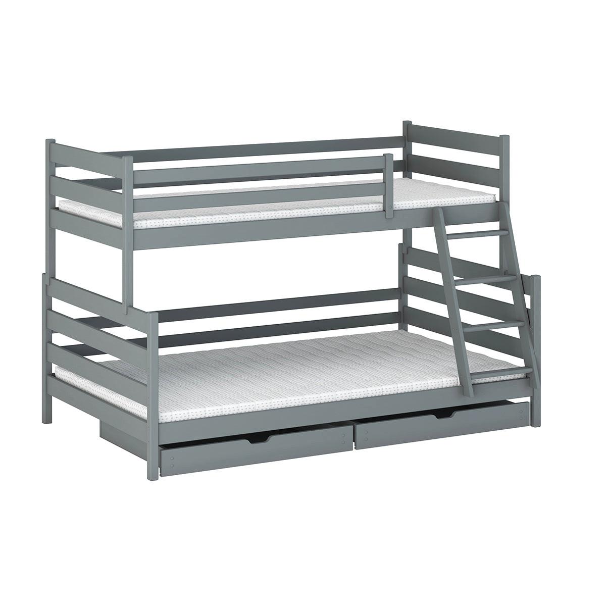 ETAGENBETT 120/200 Leo Grau - Grau, Holz (120/200cm) - Petits-meubles