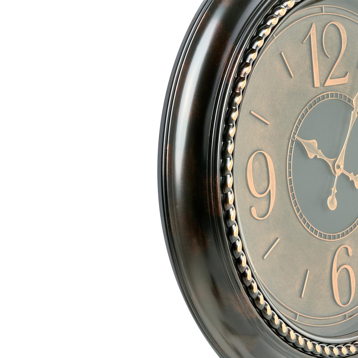 WANDUHR 55 cm Schwarz Alboi - Schwarz, Kunststoff (55/55/5cm) - Beliani