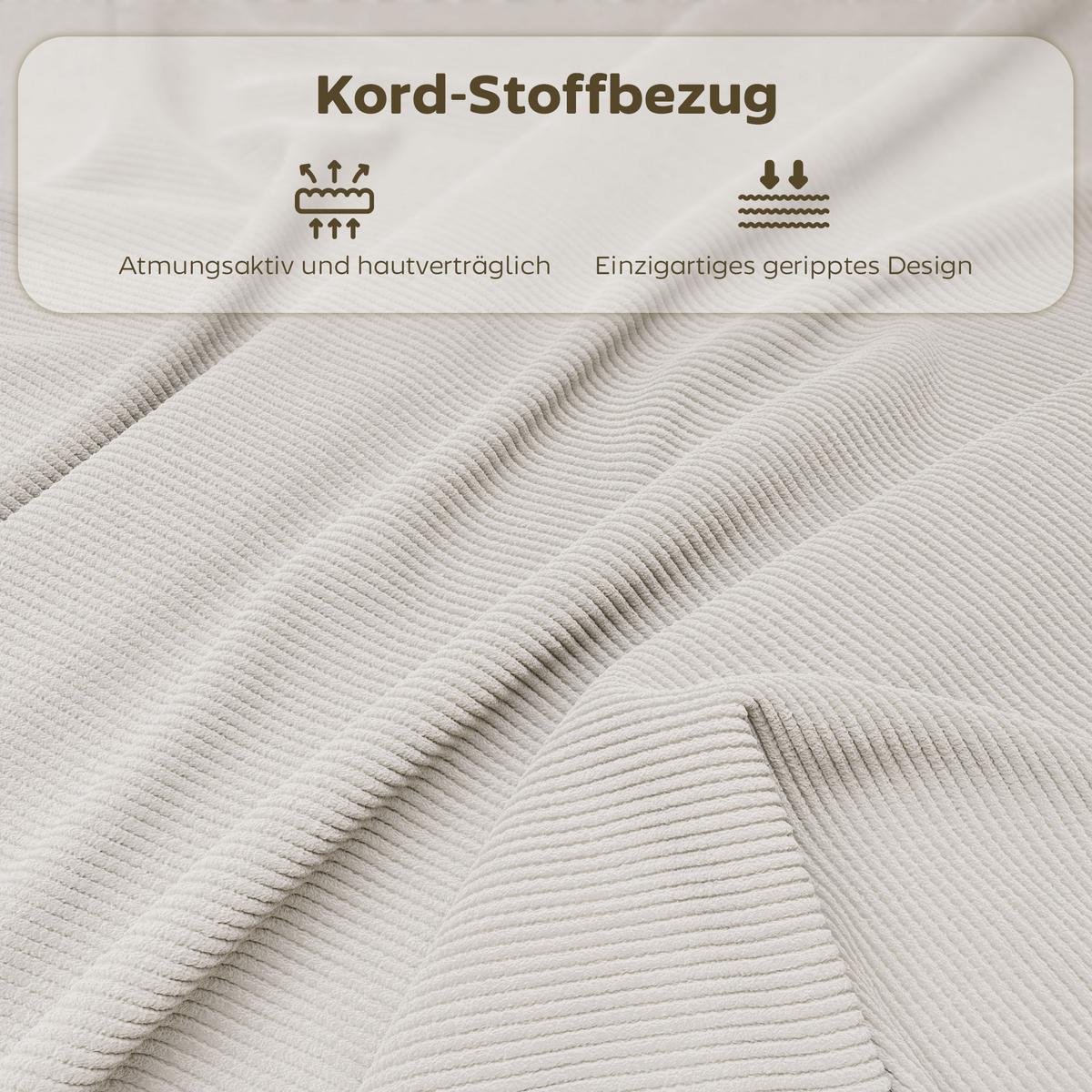 KLAPPSTUHL 4er Set Polyester Stahl Cremeweiß - Weiß, Kunststoff (45/82/48.5cm) - HOMCOM