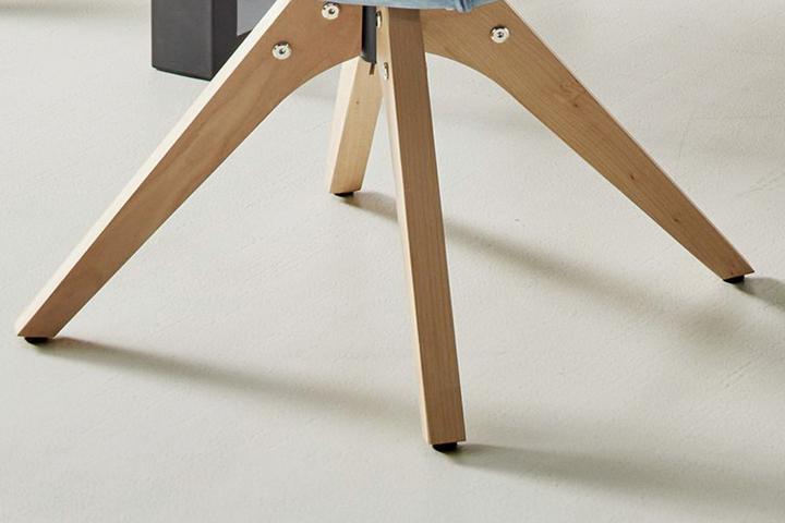 Armlehnstuhl Drehkreuz Beine Buche Echtholz Sitzfläche drehbar