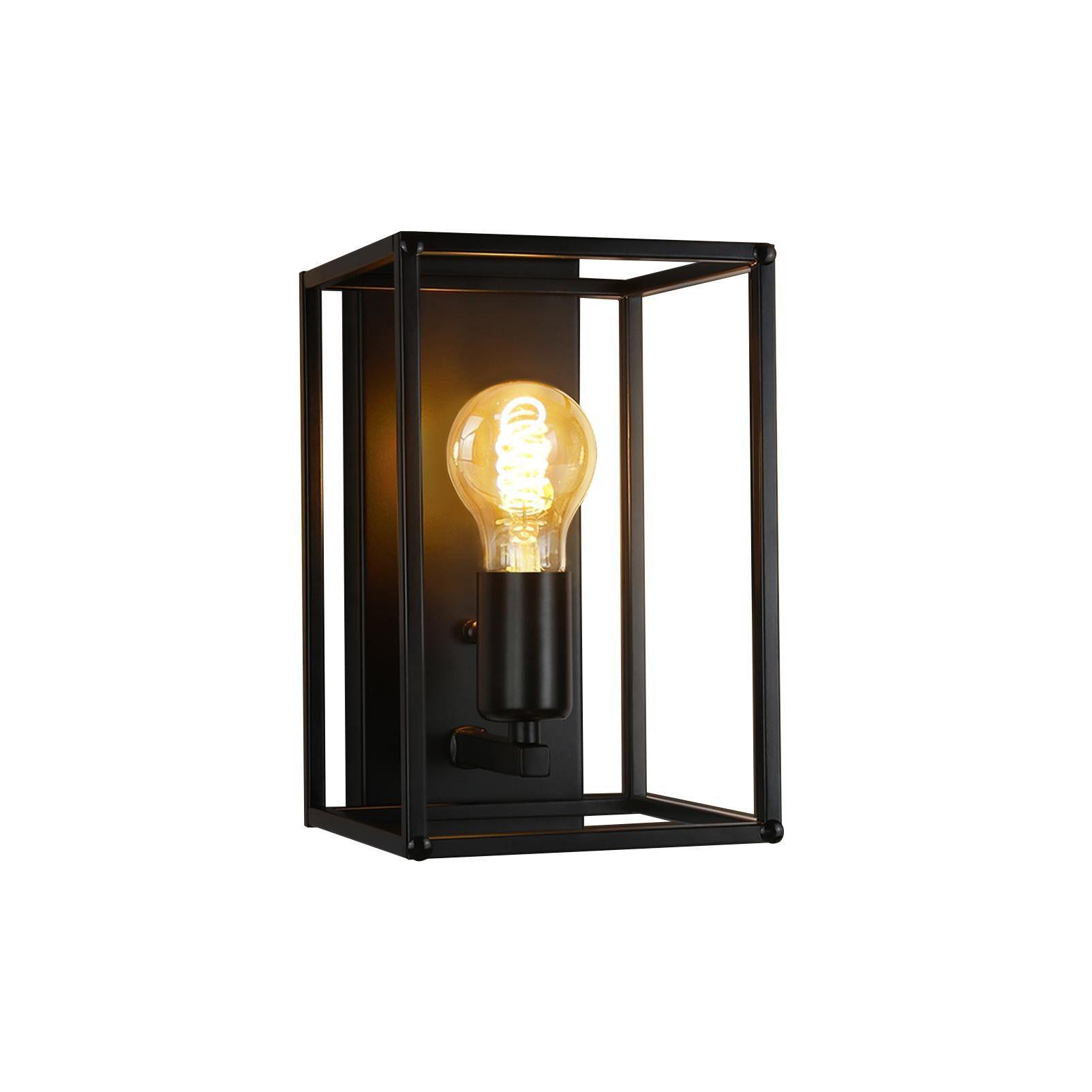 WANDLEUCHTE Solarium 23/18/15 cm - Schwarz, Metall (18/15/23cm) - ZMH