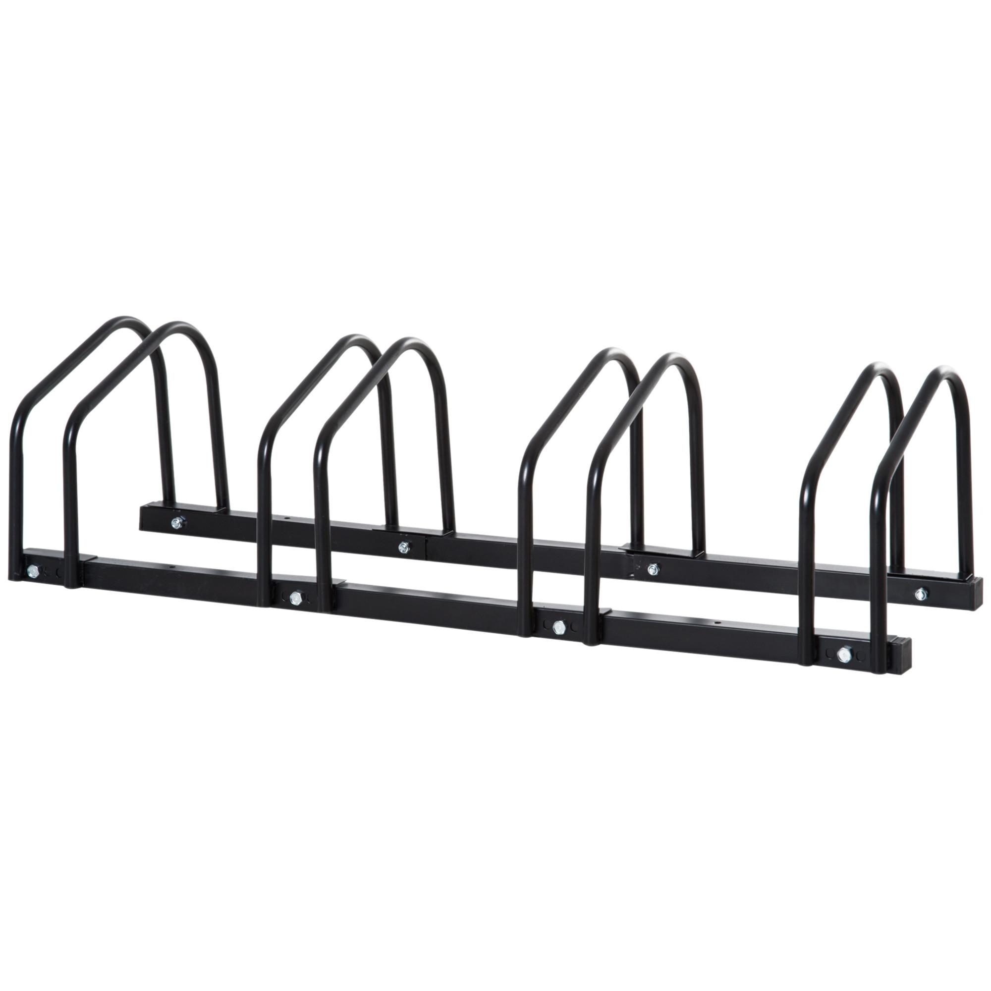 FAHRRADSTÄNDER, Stahl, Schwarz, 110x33x27cm - Schwarz, Metall (33/27/110cm) - HOMCOM