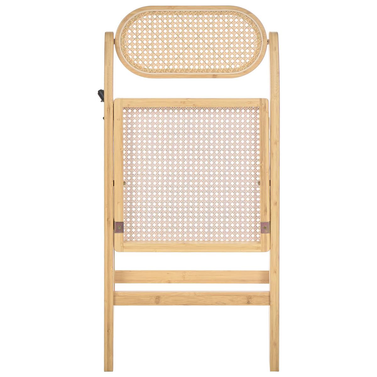 ESSZIMMERSTUHL 2er-Set klappbar Bambus Hellbraun Oraison - Hellbraun, Holz (45/84/54cm) - Beliani