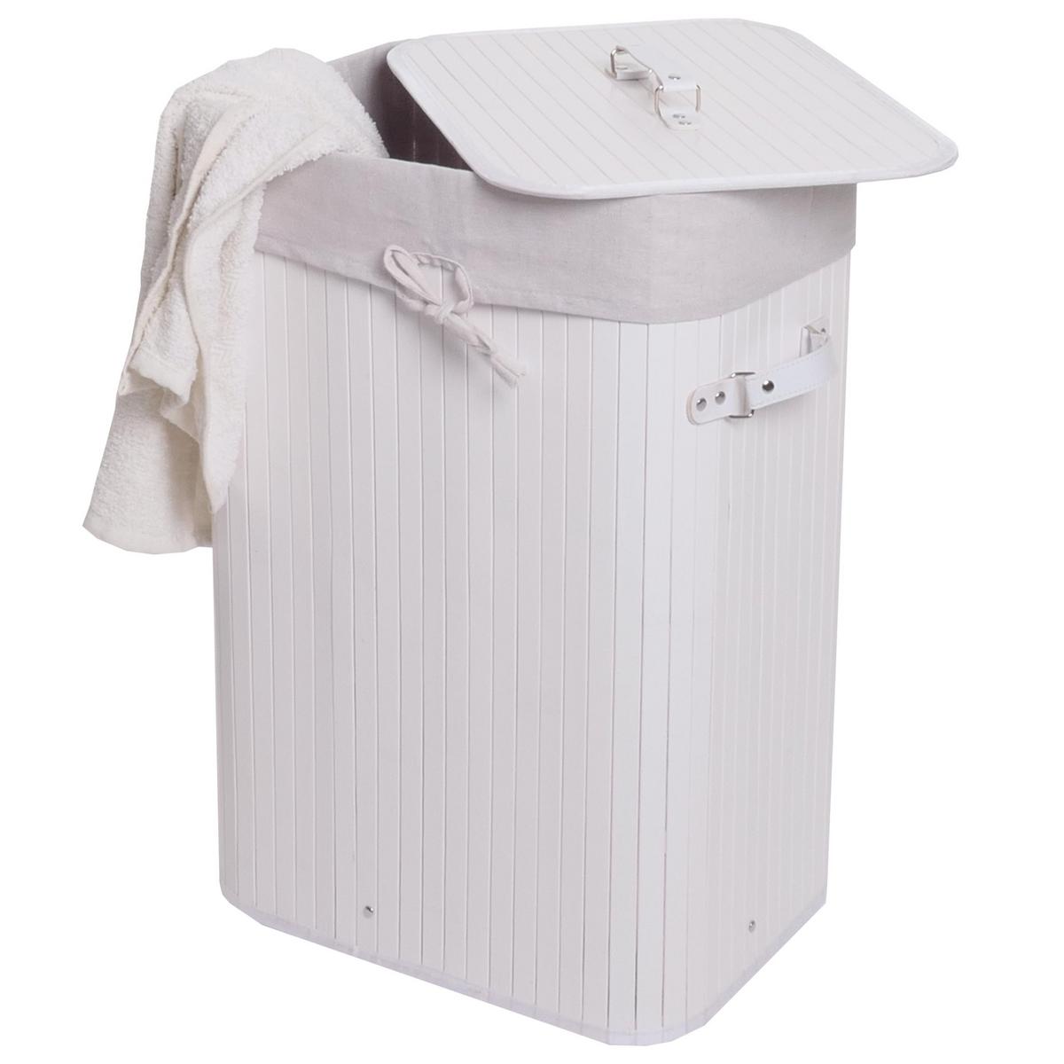 WÄSCHEKORB Weiß, Cremeweiß - Creme/Weiß, Textil (43/61/32cm) - MCW