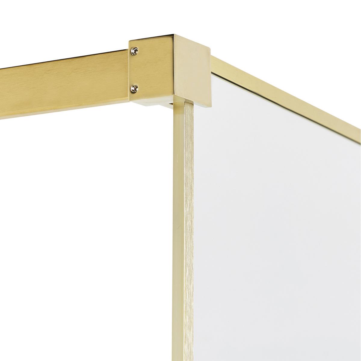 DUSCHWAND 90/190 cm Gold Waspam - Transparent/Goldfarben, Glas (90/190cm) - Beliani