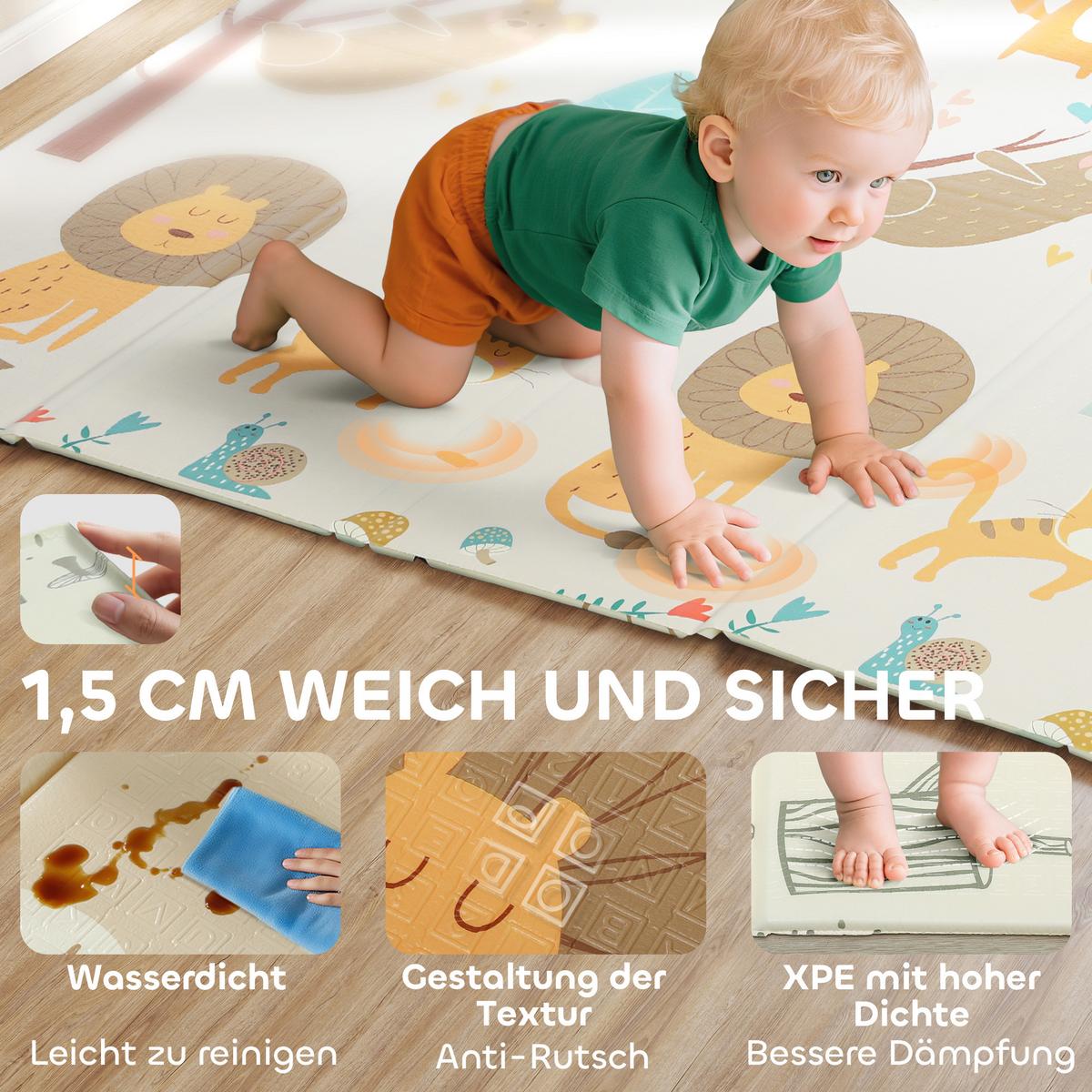 SPIELMATTE aus XPE Mehrfarbig - Multicolor, Kunststoff (176/196cm) - AIYAPLAY