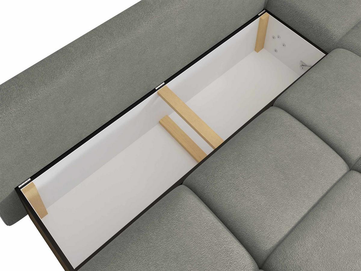 ECKSOFA Bestii, Seite: Links - Schwarz/Bronzefarben, Holz/Kunststoff (270/183cm) - MIRJAN24