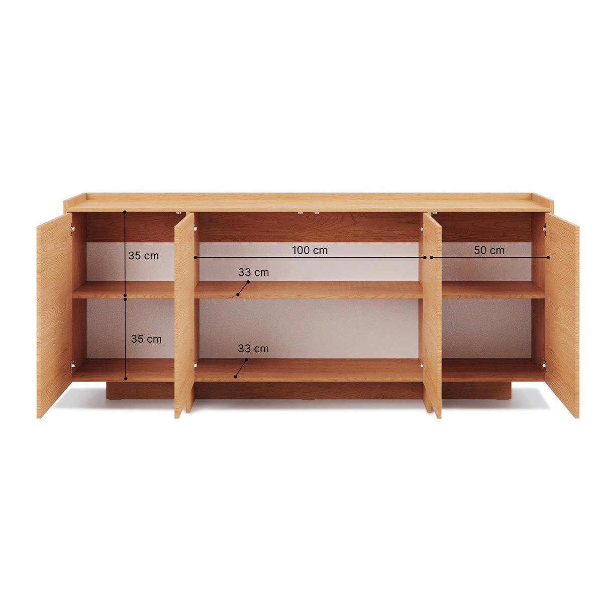 SIDEBOARD Japandi Holz - Braun, Holzwerkstoff (200.1/89.6/38cm) - Petits-meubles
