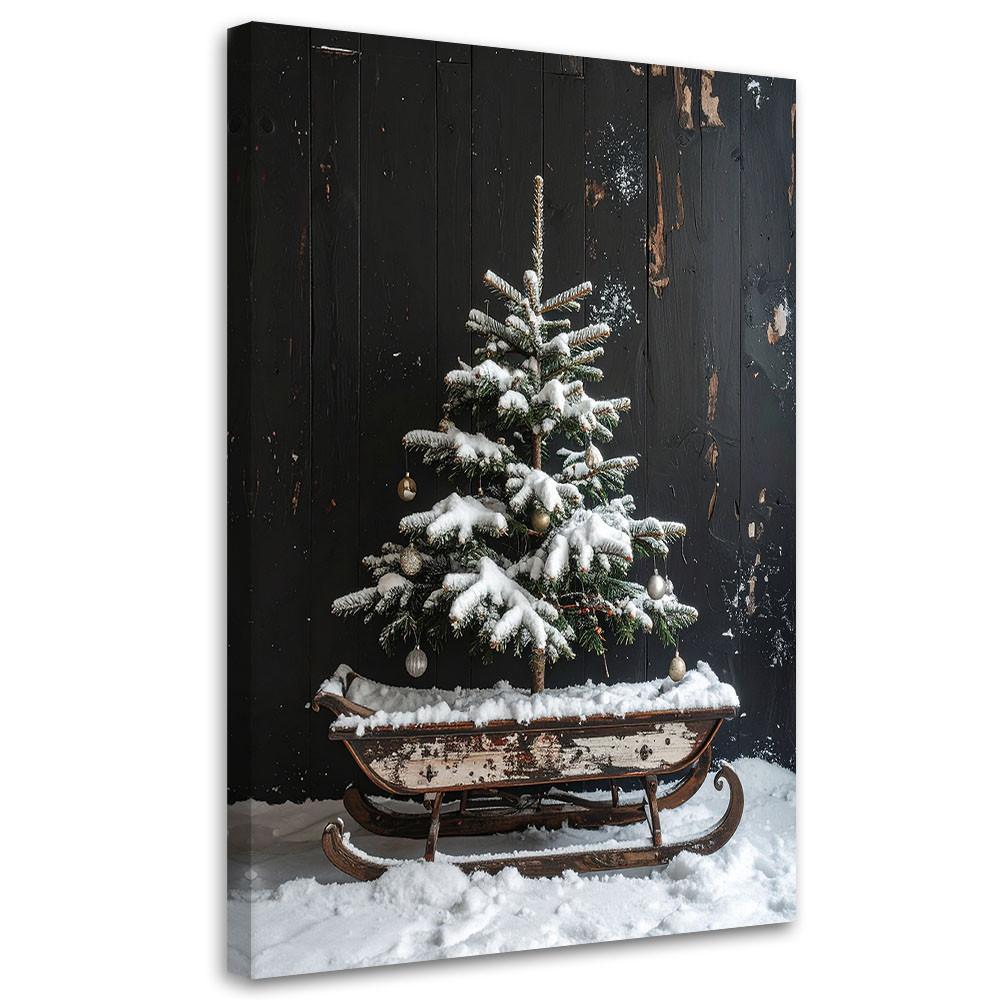 LEINWANDBILD Weihnachten 20x30cm - Schwarz, Textil (20/30cm) - Feeby