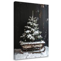 LEINWANDBILD Weihnachten 20x30cm - Schwarz, Textil (20/30cm) - Feeby