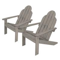 ADIRONDACK-GARTENSTUHL 2er Set aus Tannenholz Grau - Grau, Holz (89/92.5/70cm) - ML-DESIGN