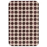 BADEMATTE Polka dots - Muster - Braun 60x90 cm - Bordeaux, Textil (60/90cm) - OnlyWow
