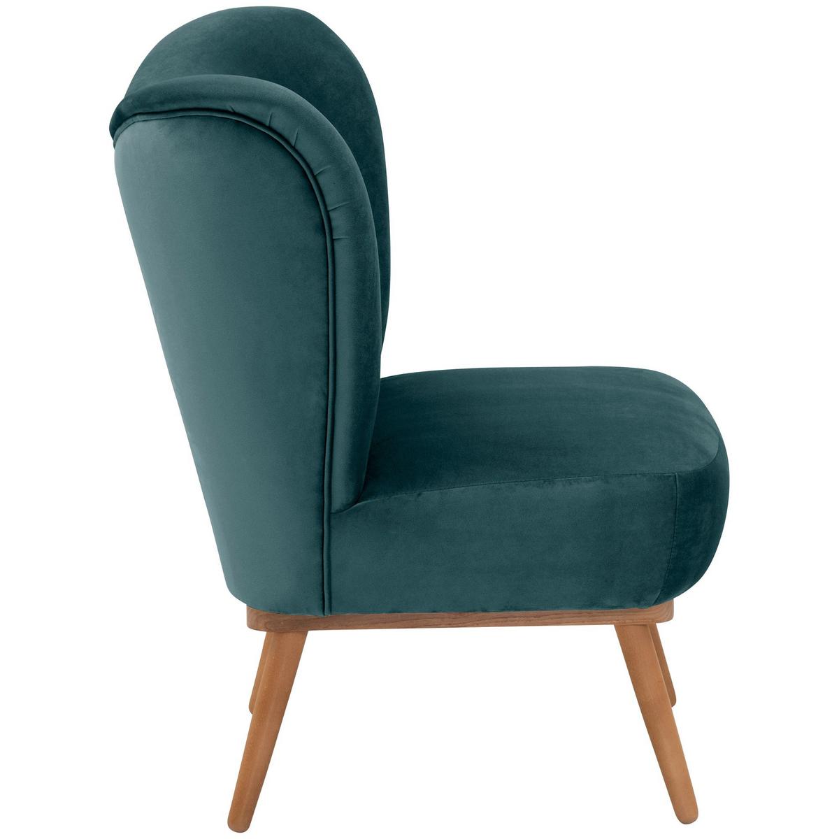 COCKTAILSESSEL Kayra Samtvelours azur - Aubergine, Kunststoff (72/90/74cm) - 58aufmkessel