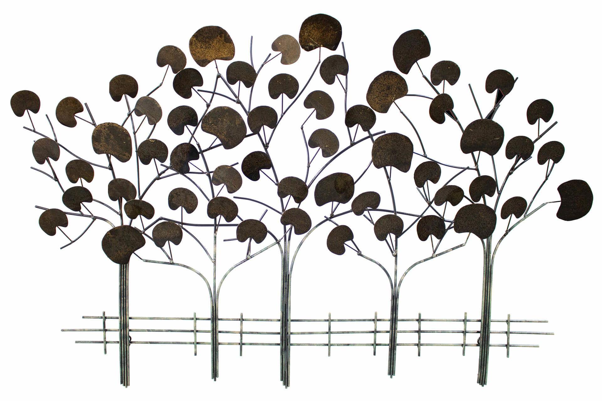 WANDDEKO Braun 113/76 cm - Braun, Metall (3.2/76/5cm) - KUNSTLOFT