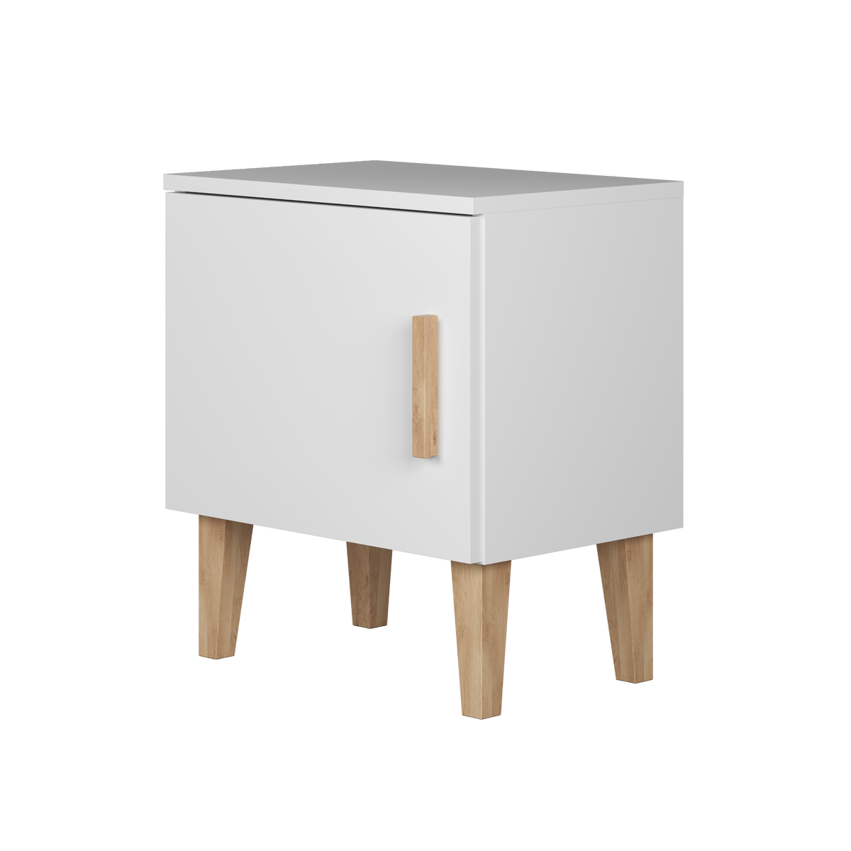 KINDER-NACHTTISCH Kubi Weiß 34/50/56 - Weiß, Holzwerkstoff (34/50/56cm) - RAUMHIRSCH FURNITURE
