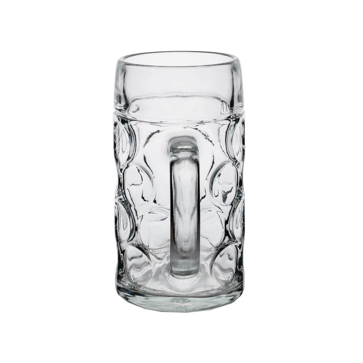 MASSKRÜGE GEEICHT Isar transparent 1 l 6er Set - Transparent, Glas (1L) - Van Well