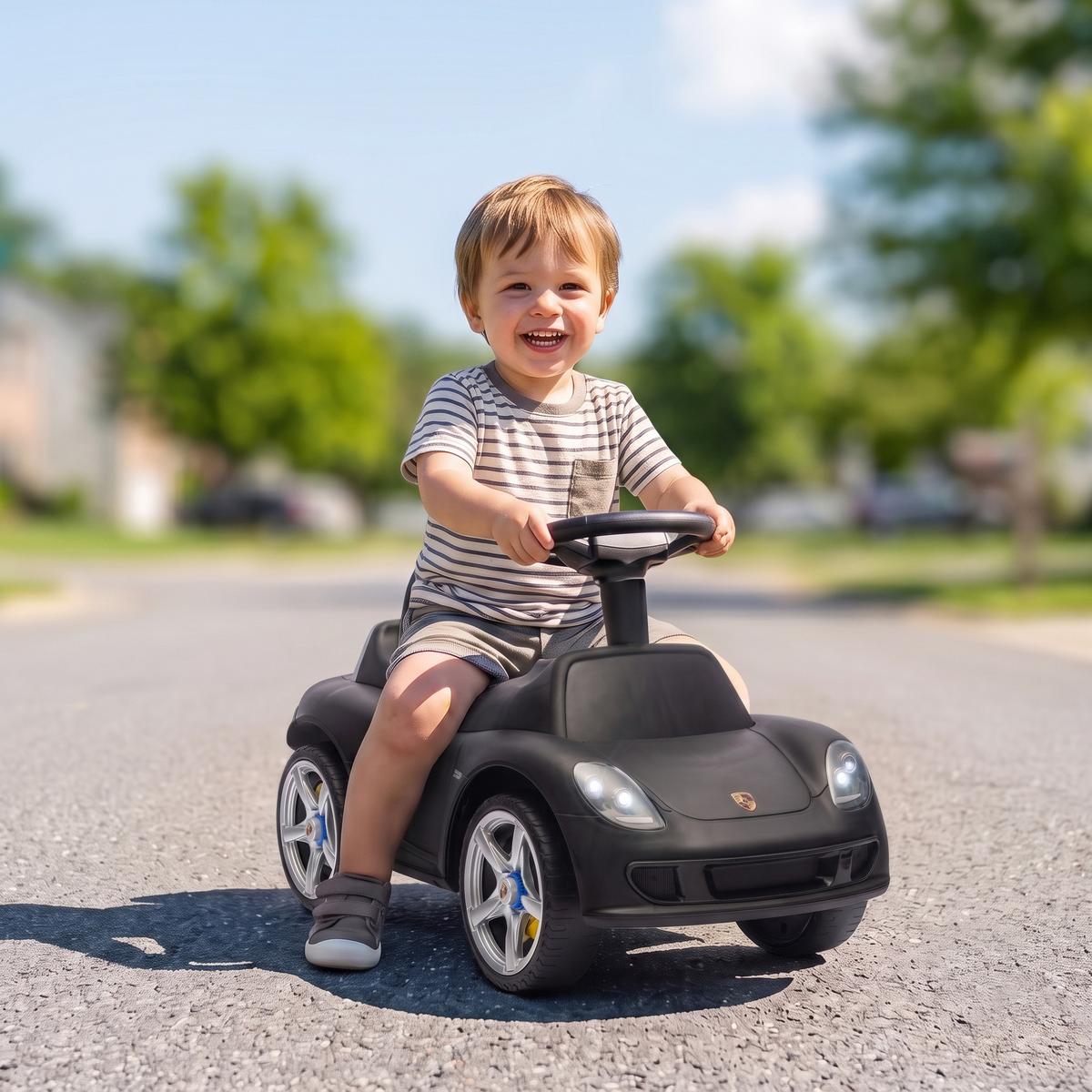 KINDER-RUTSCHAUTO PP Schwarz - Schwarz, Kunststoff (63/28.5/38cm) - AIYAPLAY