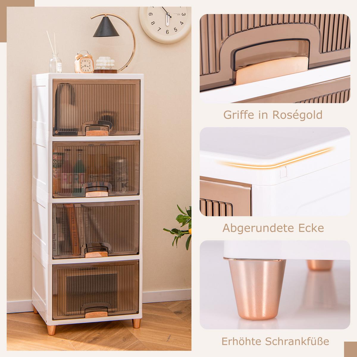 AUFBEWAHRUNGSBOX 150 L Weiß - Weiß, Kunststoff (45/117/38cm) - COSTWAY