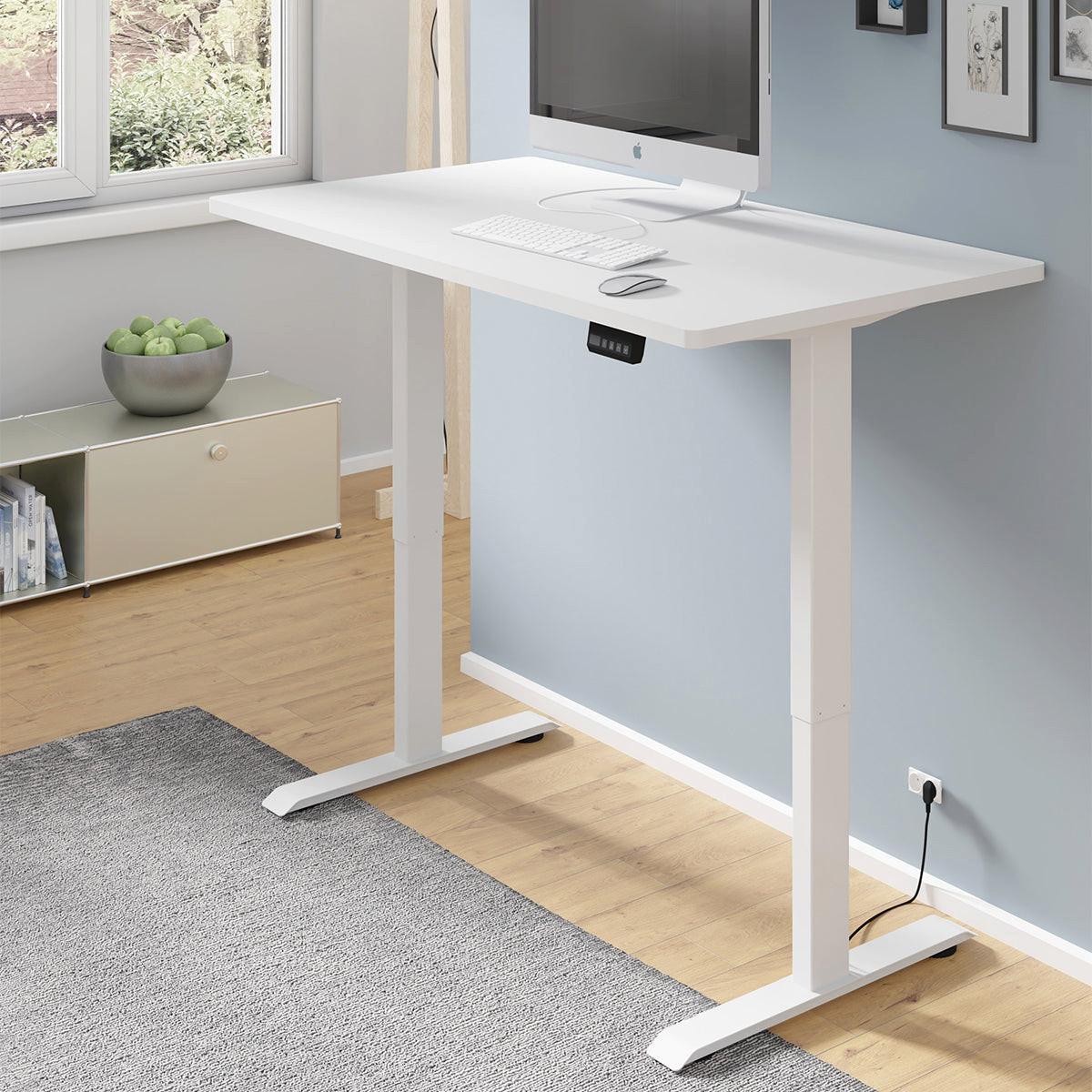 SCHREIBTISCH Ergo Mattweiß - Weiß, Holzwerkstoff (140/70/73cm) - Petits-meubles