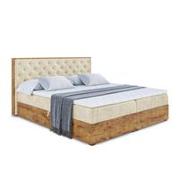 BOXBETT mit Matratze H3 und Lattenrost - LOLLI3 - 140x200 - Beige - Braun, Holzwerkstoff/Kunststoff (140/200cm) - ALTDECOR