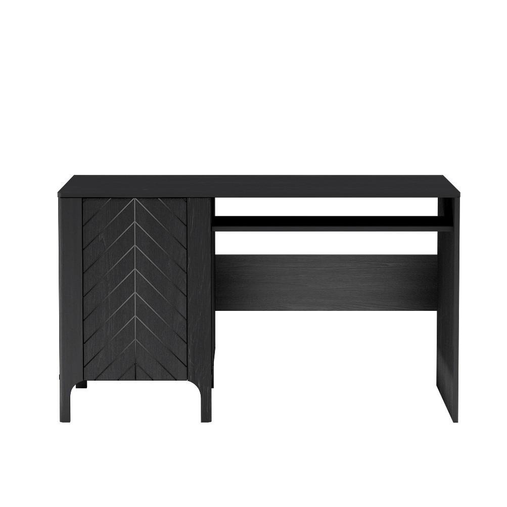 SCHREIBTISCH ALICANTE 135x60x77,5 cm Bürotisch Computertisch, Schwarz - Schwarz, Holzwerkstoff (60/135/77.5cm) - MASSENO