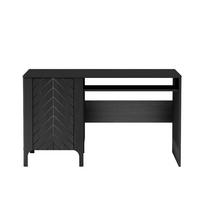SCHREIBTISCH ALICANTE 135x60x77,5 cm Bürotisch Computertisch, Schwarz - Schwarz, Holzwerkstoff (60/135/77.5cm) - MASSENO