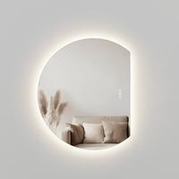 BADSPIEGEL LED 100 x 83 cm mit 3 Lichtfarben, Antibeschlagfunktion und Touch-Schalter - Transparent, Glas (100/83/2.5cm) - EMKE