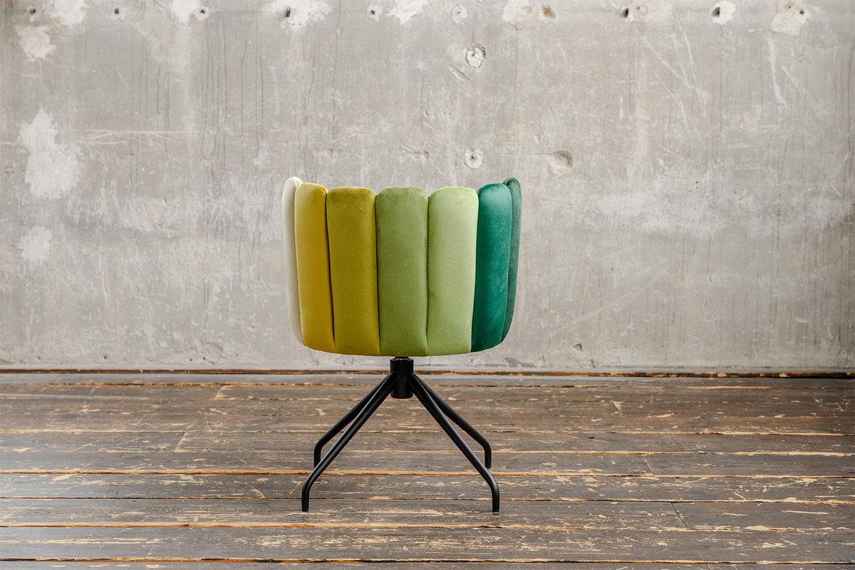 ESSZIMMERSTUHL JADA Grün Velvet Drehbar (360°) (1er-Set) - Grün, Kunststoff/Textil (58/79/55cm) - KAWOLA