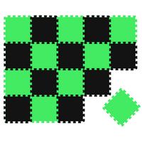 SPIELMATTE ab Null - 180/90 cm Puzzlematte Schwarz - Multicolor, Kunststoff (30/30cm) - Littletom