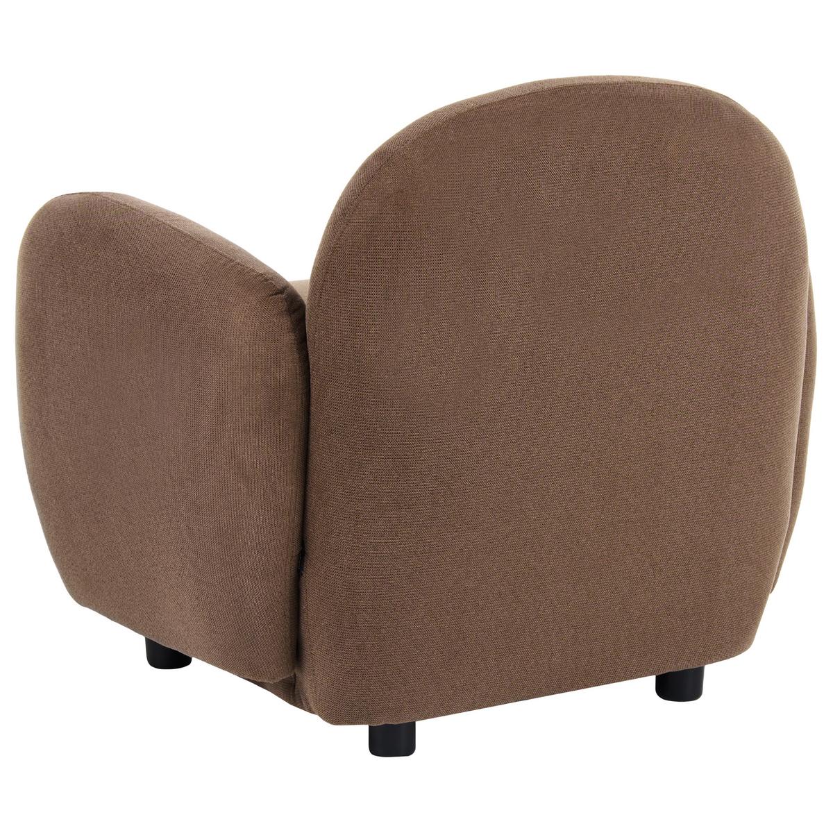 SESSEL Stoff Braun Jule - Schwarz/Braun, Kunststoff/Textil (89/77/82cm) - Beliani