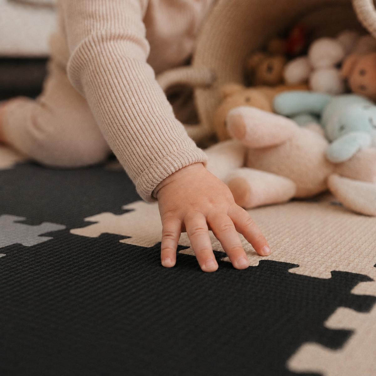 SPIELMATTE ab Null - 270/90 cm Puzzlematte Grau - Multicolor, Kunststoff (30/30cm) - Littletom