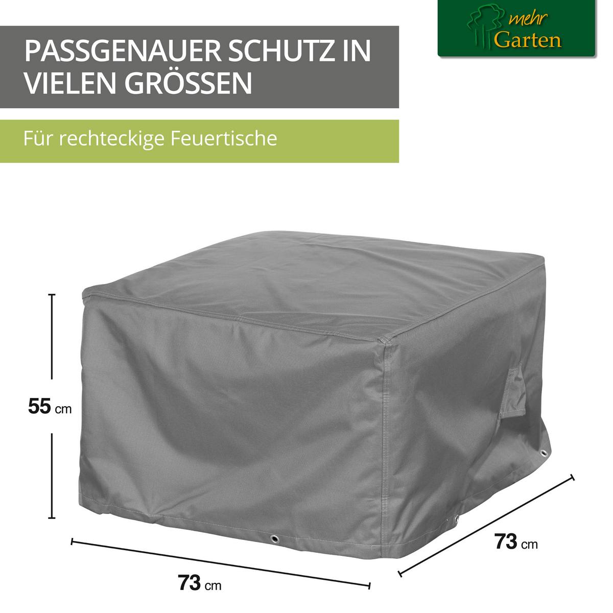 SCHUTZHÜLLE für Feuertisch eckig und rund SHP-20186 - Grau, Kunststoff (103/55/103cm) - mehr Garten