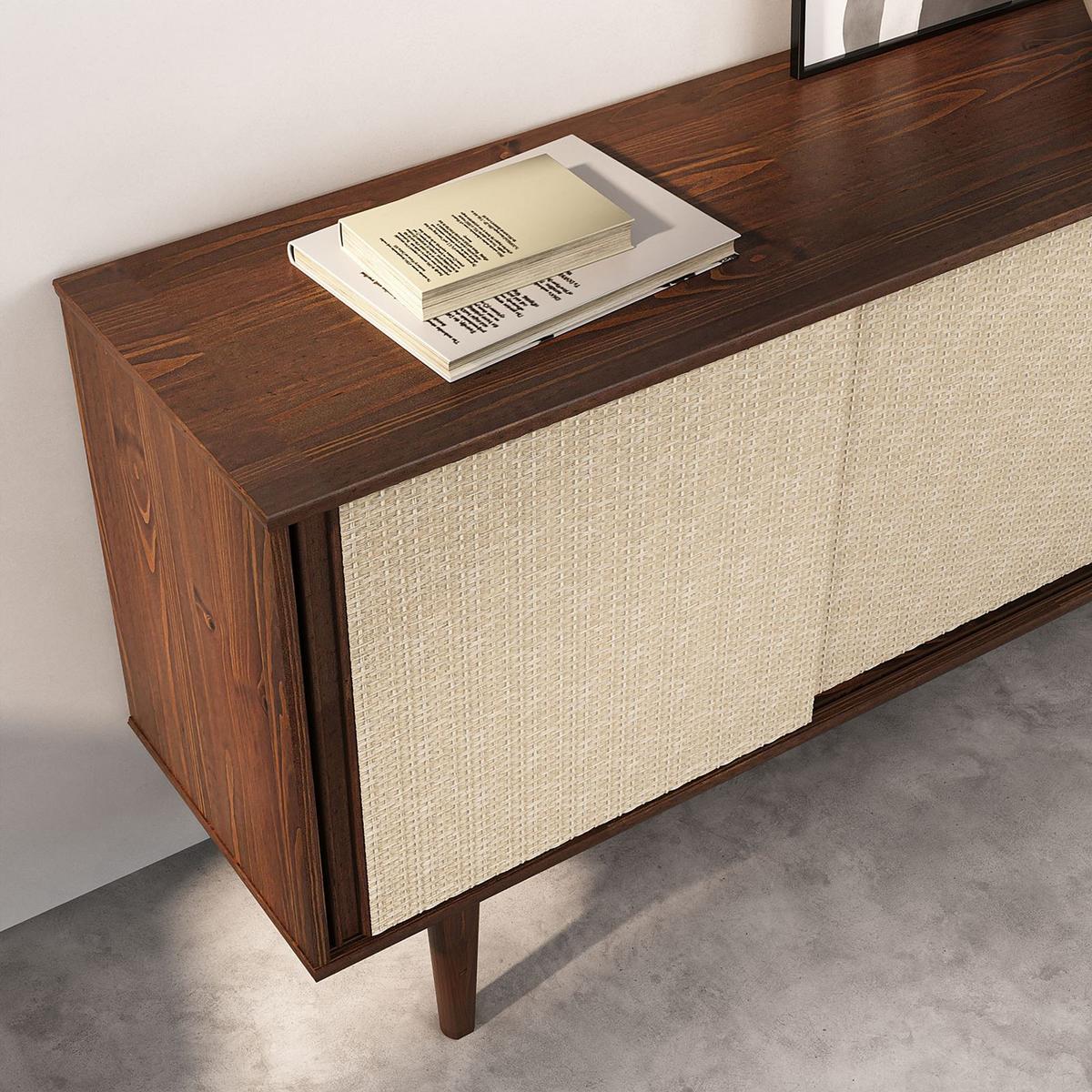 SIDEBOARD SIMONA nussbaum - Nussbaumfarben, Holz (175/76/41cm) - IDIMEX