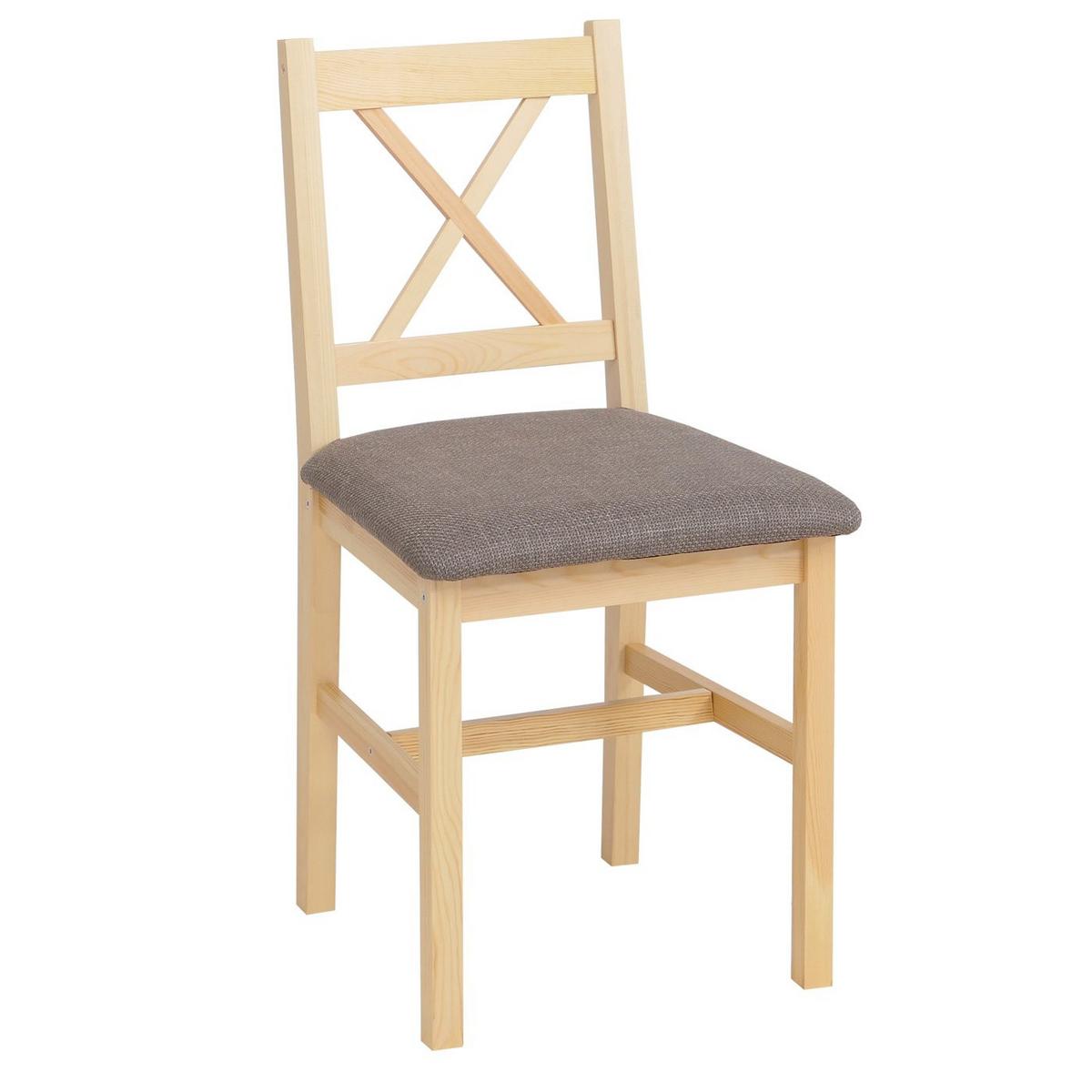 ESSZIMMERSTUHL Kiefer, Grau 4er-Set - Grau/Kieferfarben, Holz (43/85/44cm) - MCW