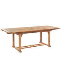 GARTENTISCH Akazienholz hellbraun 160/220/90 cm ausziehbar Java - Hellbraun, Holz (160/90/74cm) - Beliani