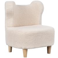 KINDERSESSEL Teddyfleece-Optik Bärenform Beige - Beige/Naturfarben, Holz/Holzwerkstoff (43/53/47cm) - AIYAPLAY