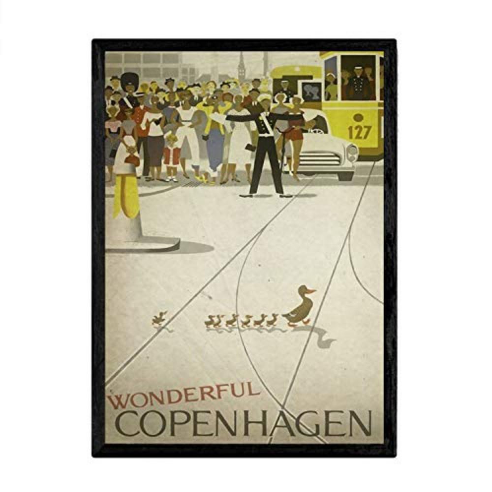 POSTER Kopenhagen Vintage A3 Rahmenlos - Klar, Papier (29.7/5/42cm) - Nacnic