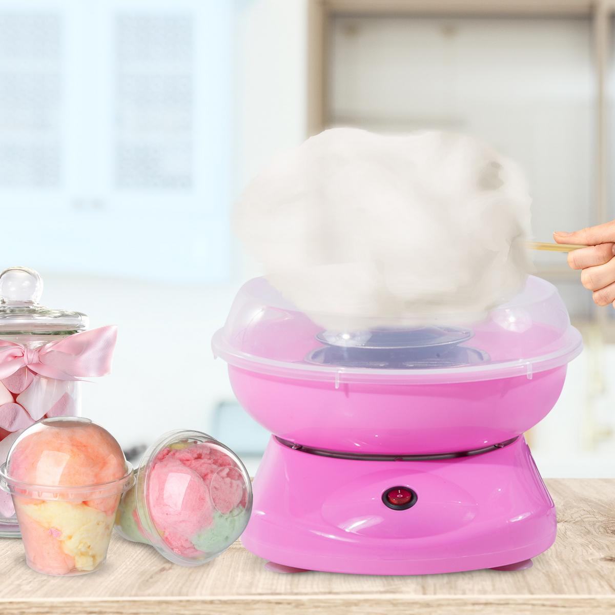 ZUCKERWATTEMASCHINE Edelstahl-und-PP Rosa - Rosa, Kunststoff (26/18/27cm) - HOMCOM