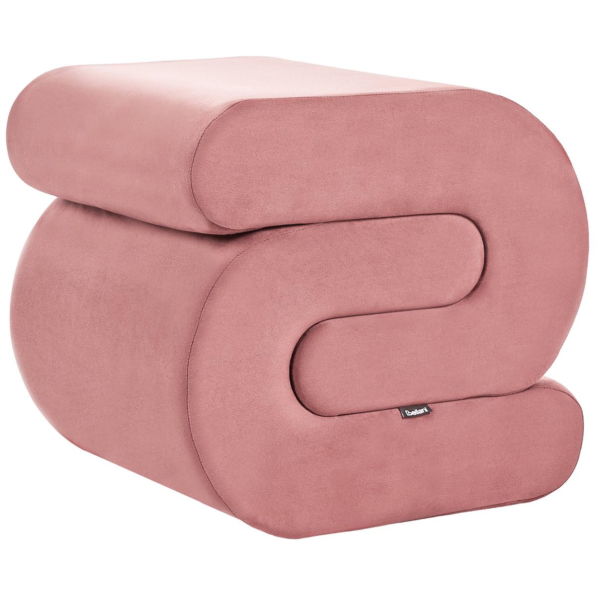 POUF Samtstoff Rosa Arcadia - Pink, Textil (45/48/50cm) - Beliani