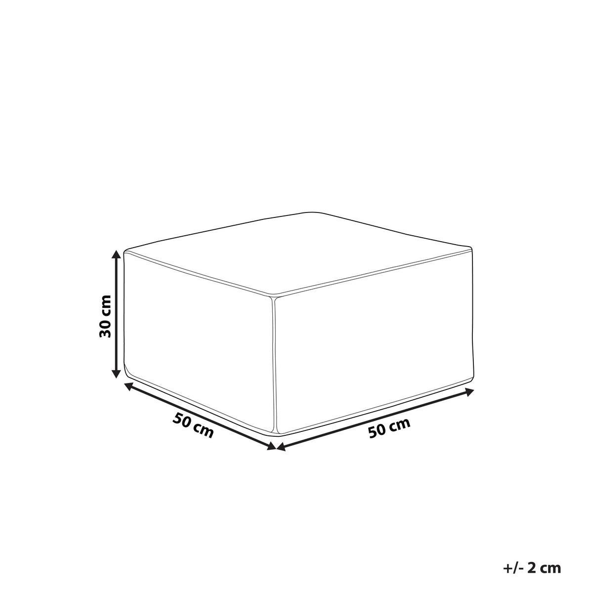 POUF Baumwolle Orange Sherali - Orange, Holz (50/30/50cm) - Beliani
