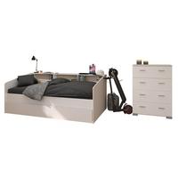 KINDERZIMMER SET Parisot Sleep 3-tlg. Holzdekor Weiß/Eiche - Eichefarben/Weiß, Kunststoff (100/1/200cm) - 58aufmkessel