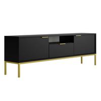 TV-MÖBEL Seattle Schwarz - Goldfarben/Schwarz, Holzwerkstoff (175/56.4/33cm) - Petits-meubles