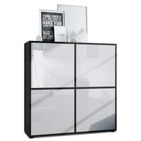 HIGHBOARD Cuba Türen in Weiß Hochglanz - Weiß Hochglanz, Holzwerkstoff (104/105.5/35.5cm) - Vladon