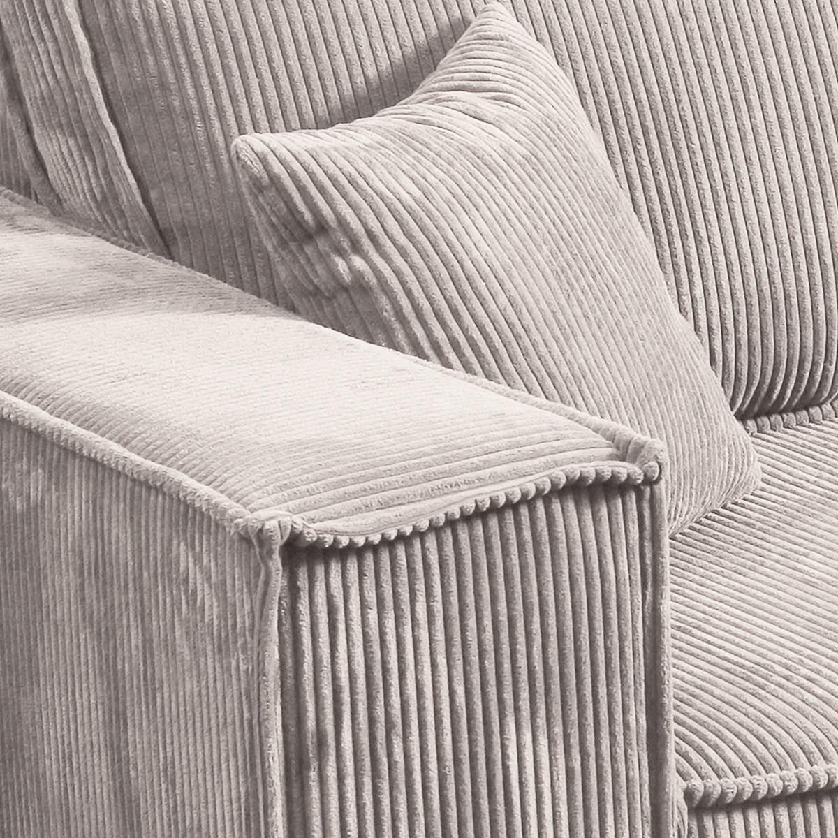 SOFA Isaac 4 Sitzplätze Gebrochenes Weiß - Weiß, Holzwerkstoff (255/85/105cm) - Petits-meubles