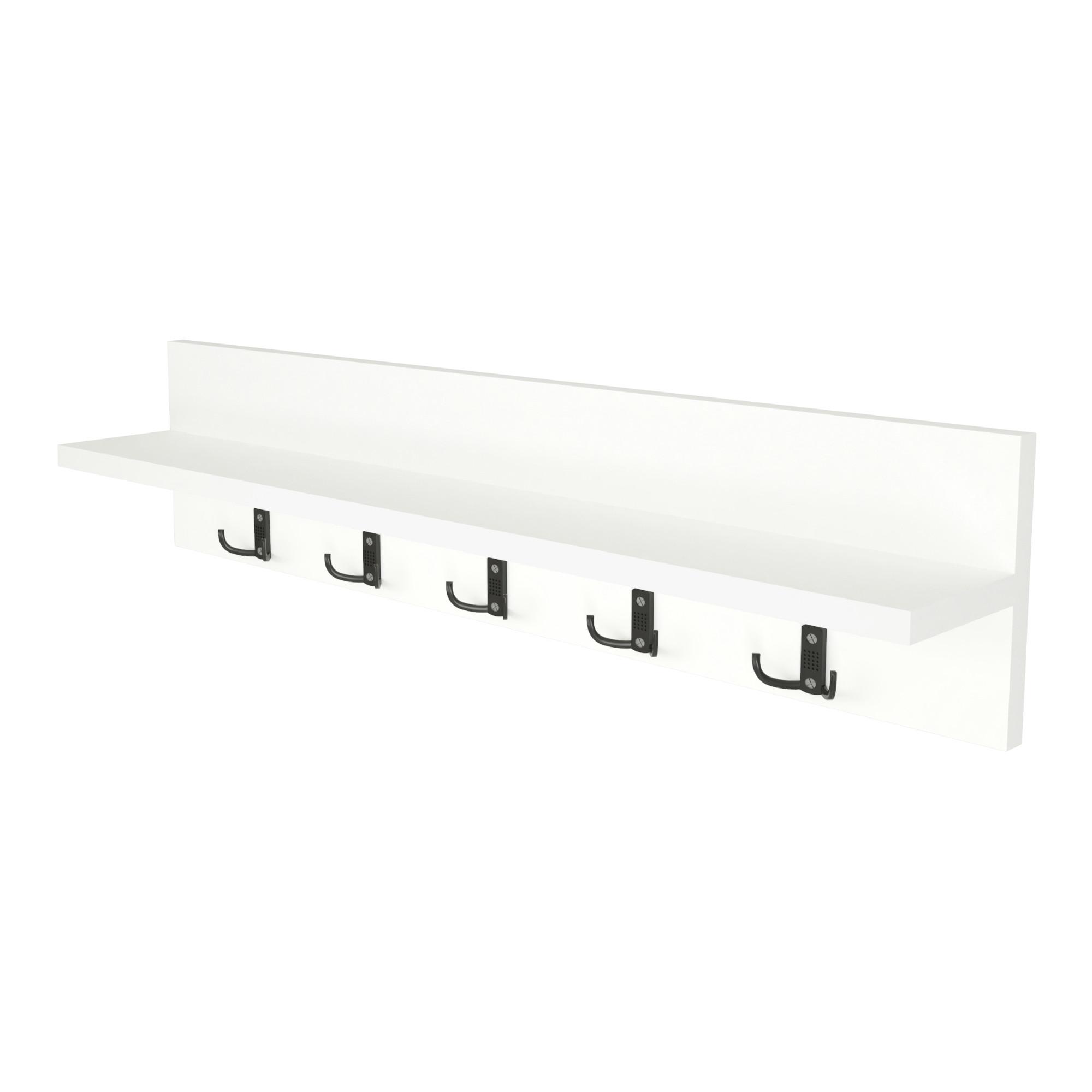 WANDGARDEROBE Hammarö - Weiß, Holzwerkstoff (80/18/13cm) - [en.casa]