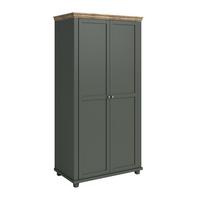 SCHRANK 2 Türen Martin Grün und Holz - Grün, Holzwerkstoff (108.1/216.1/61.7cm) - Petits-meubles