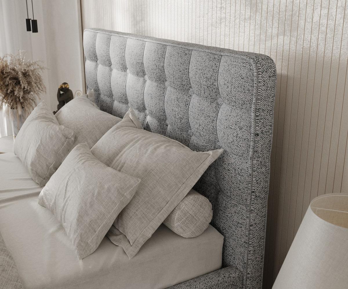 POLSTERBETT Paloma 140/200 cm Grau im Riva Stoff - Naturfarben/Grau, Holz/Holzwerkstoff (140/200cm) - AltaBeds