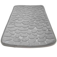 BADEMATTE rutschfest mit Memory-Schaum (Grau) - Grau, Textil (50/80cm) - Intirilife