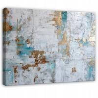 LEINWANDBILD Marmor Abstrakt Grau 100x70 cm - Multicolor, Holzwerkstoff (100/70cm) - Wallarena